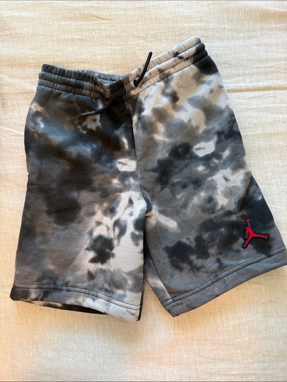 Jordan Black and Gray Tie-Dye Jump-man Shorts